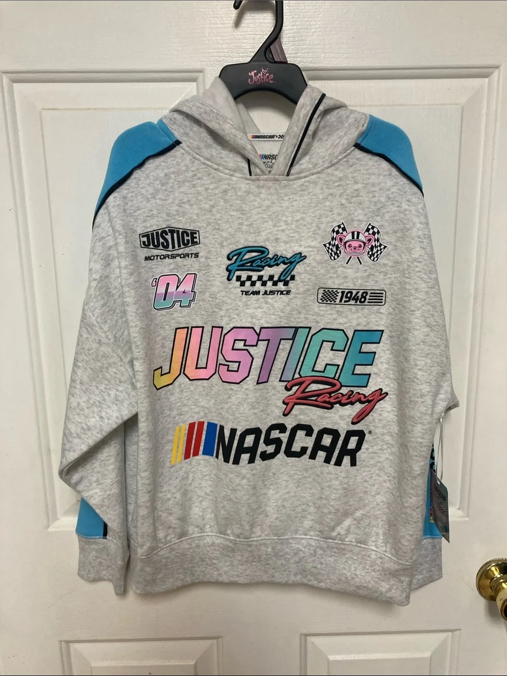 Justice Racing NASCAR Girls' Gray Hoodie